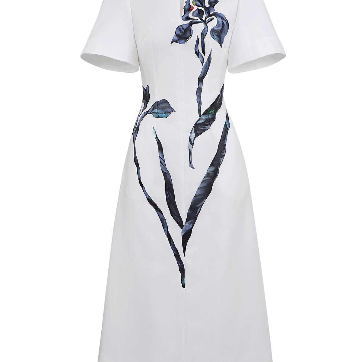 Eidos Notch Neck Midi Dress - MEAN BLVD