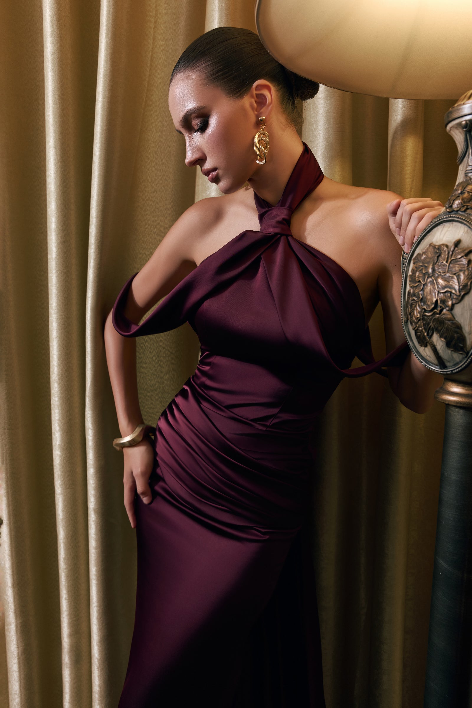 Élan Halter Maxi Dress – MEAN BLVD