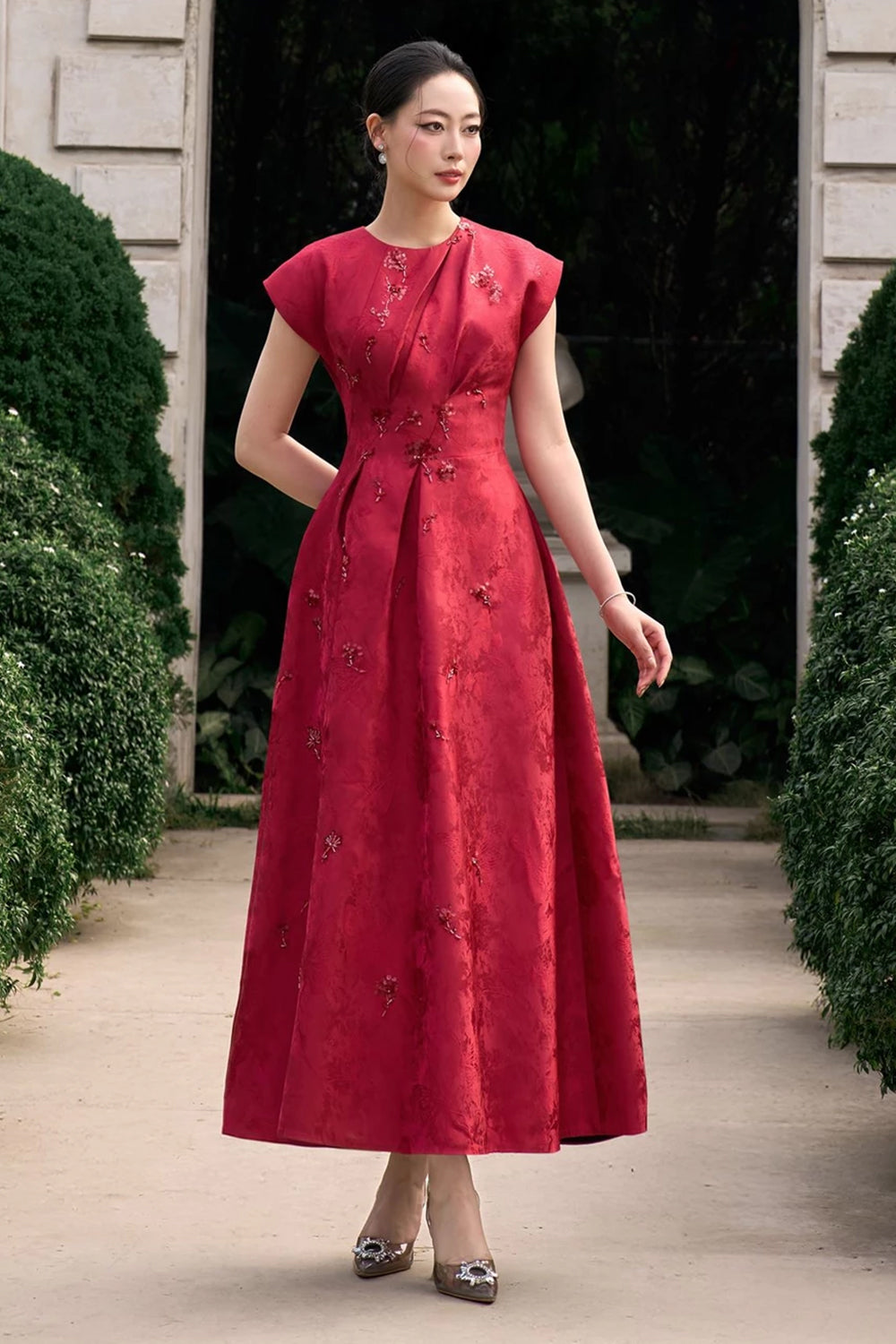elan formal dresses Elan Ruched Maxi Dress