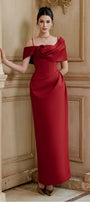 Elara Asymmetric Sleeve Maxi Dress - MEAN BLVD