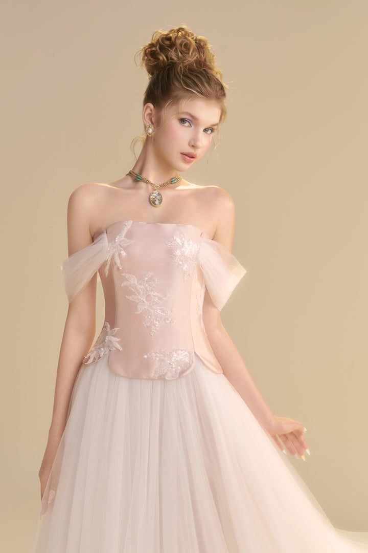 Elarose Off-Shoulder Sequin Midi Dress - MEAN BLVD