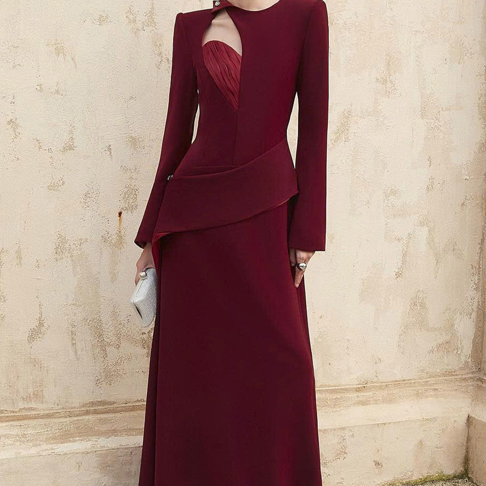 Elenor II Sheath Draped Maxi Dress - MEAN BLVD