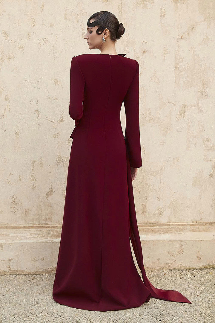 Elenor II Sheath Draped Maxi Dress - MEAN BLVD