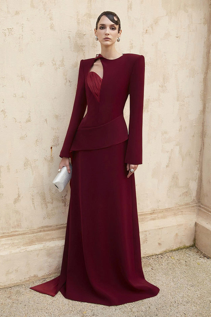 Elenor II Sheath Draped Maxi Dress - MEAN BLVD