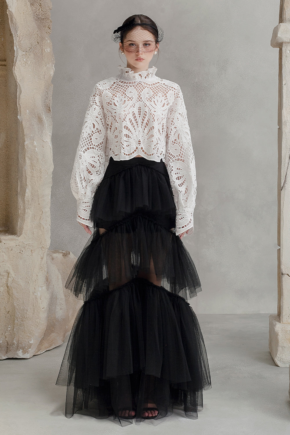 Elina Blouson Embroidery Top - MEAN BLVD