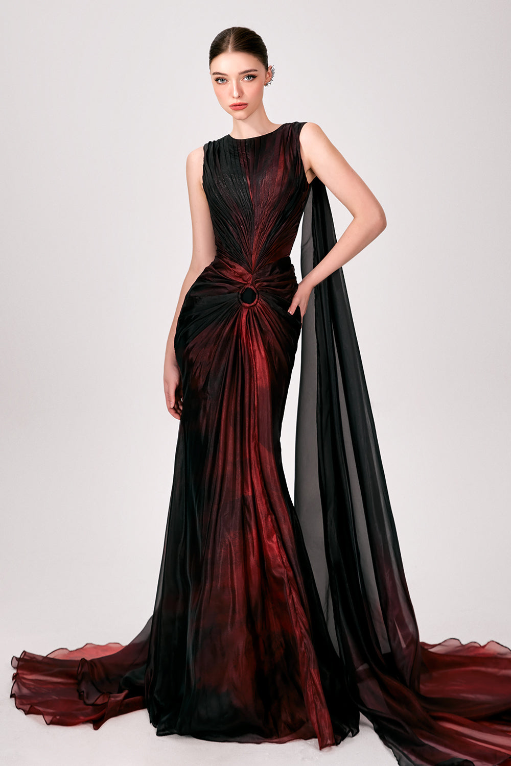 Elina Sheath Draped Maxi Dress - MEAN BLVD