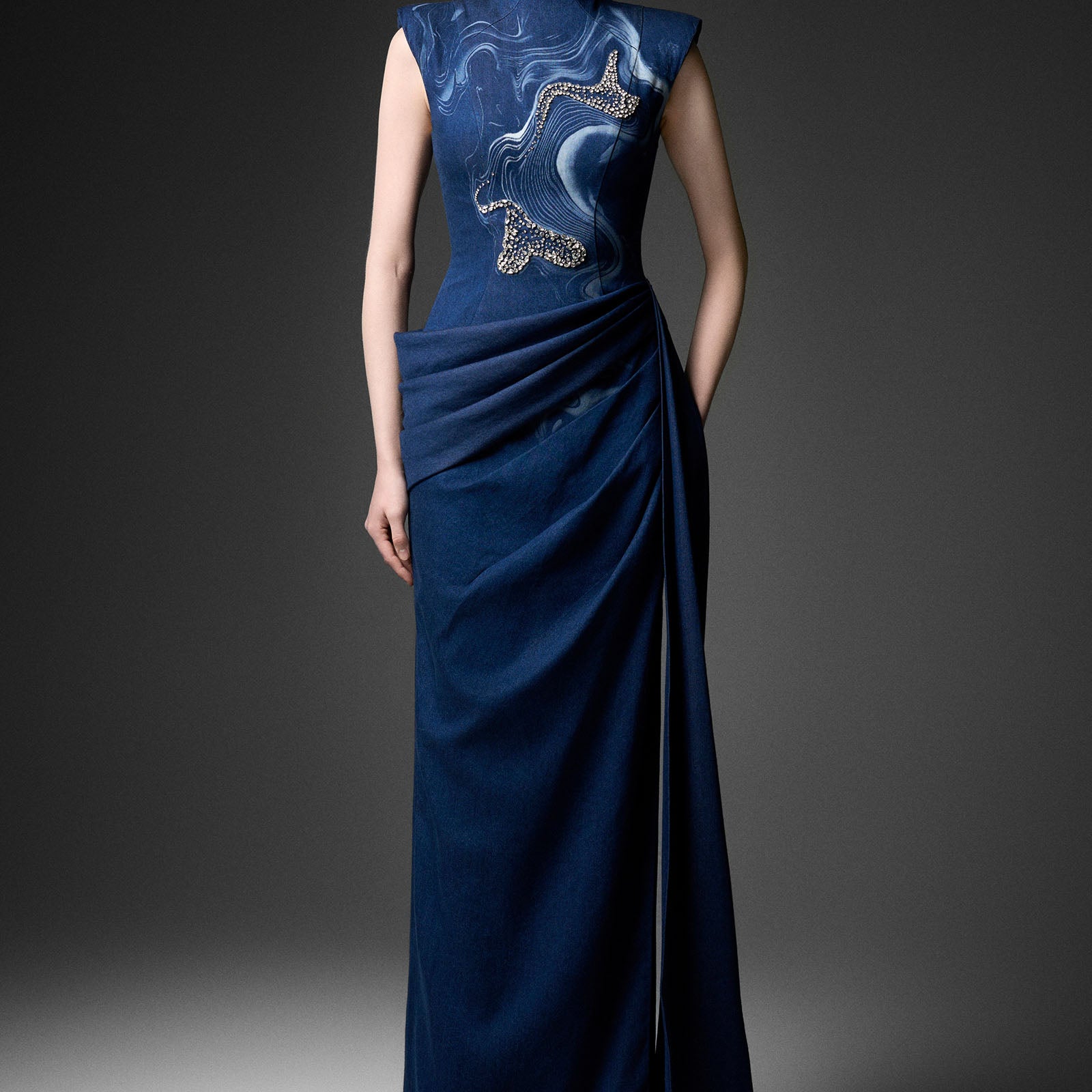 Elisia Draped Maxi Dress - MEAN BLVD