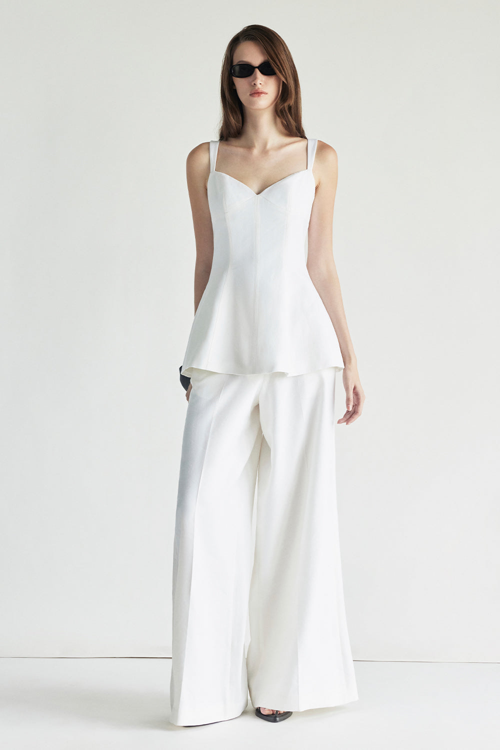 Eliza Peplum Linen Top - MEAN BLVD