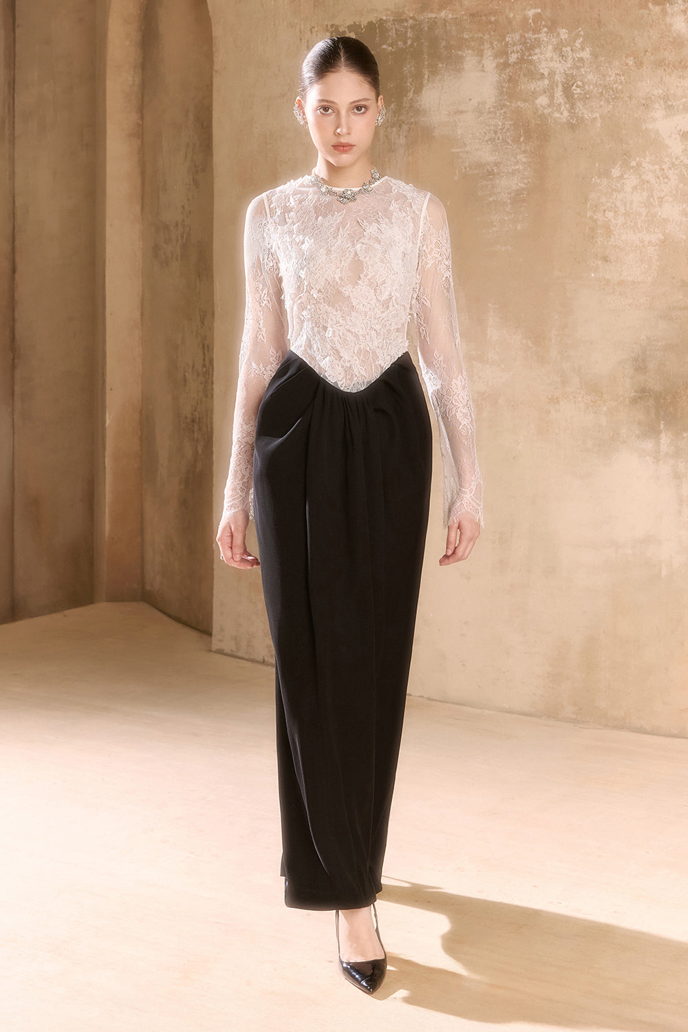 Elle Draped Maxi Dress - MEAN BLVD