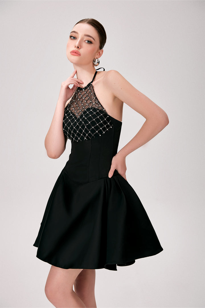 Ellen Halter Bead Mini Dress - MEAN BLVD