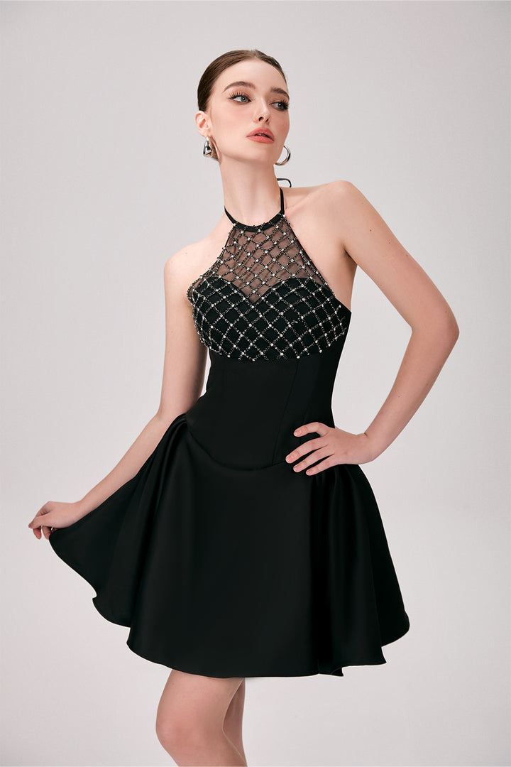 Ellen Halter Bead Mini Dress - MEAN BLVD