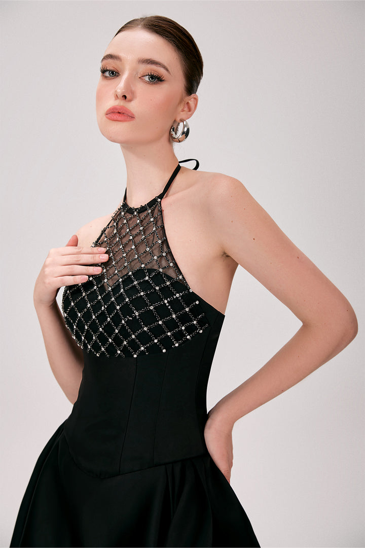 Ellen Halter Bead Mini Dress - MEAN BLVD