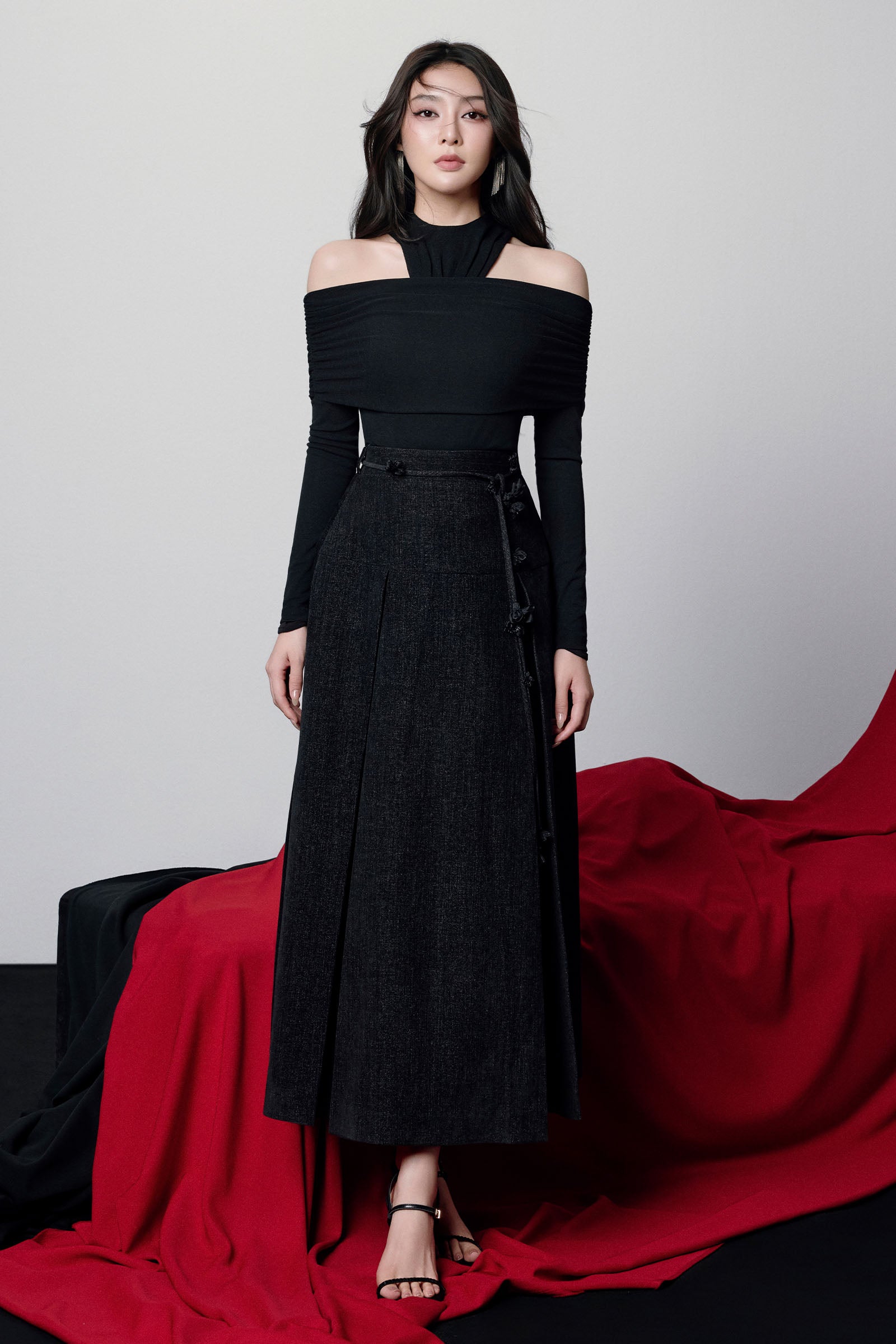 Elliana A-line Pleated Skirt - MEAN BLVD