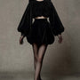 Elpis Bubble High Waist Velvet Skirt