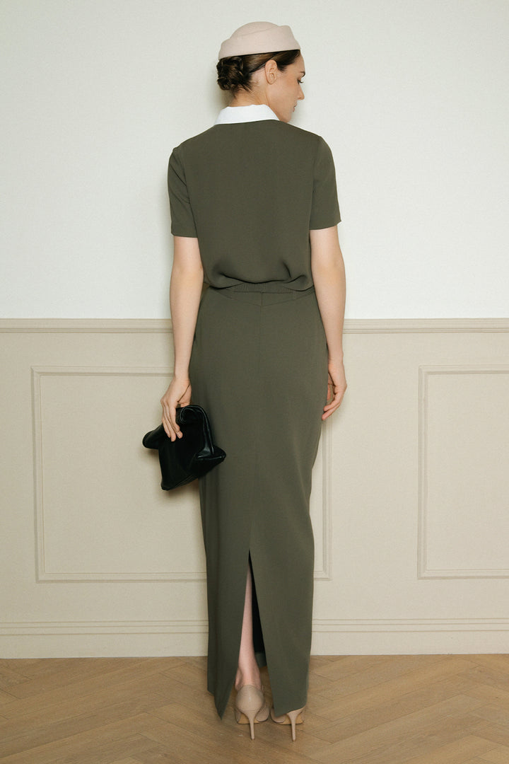 Elsa Straight Crepe Skirt - MEAN BLVD