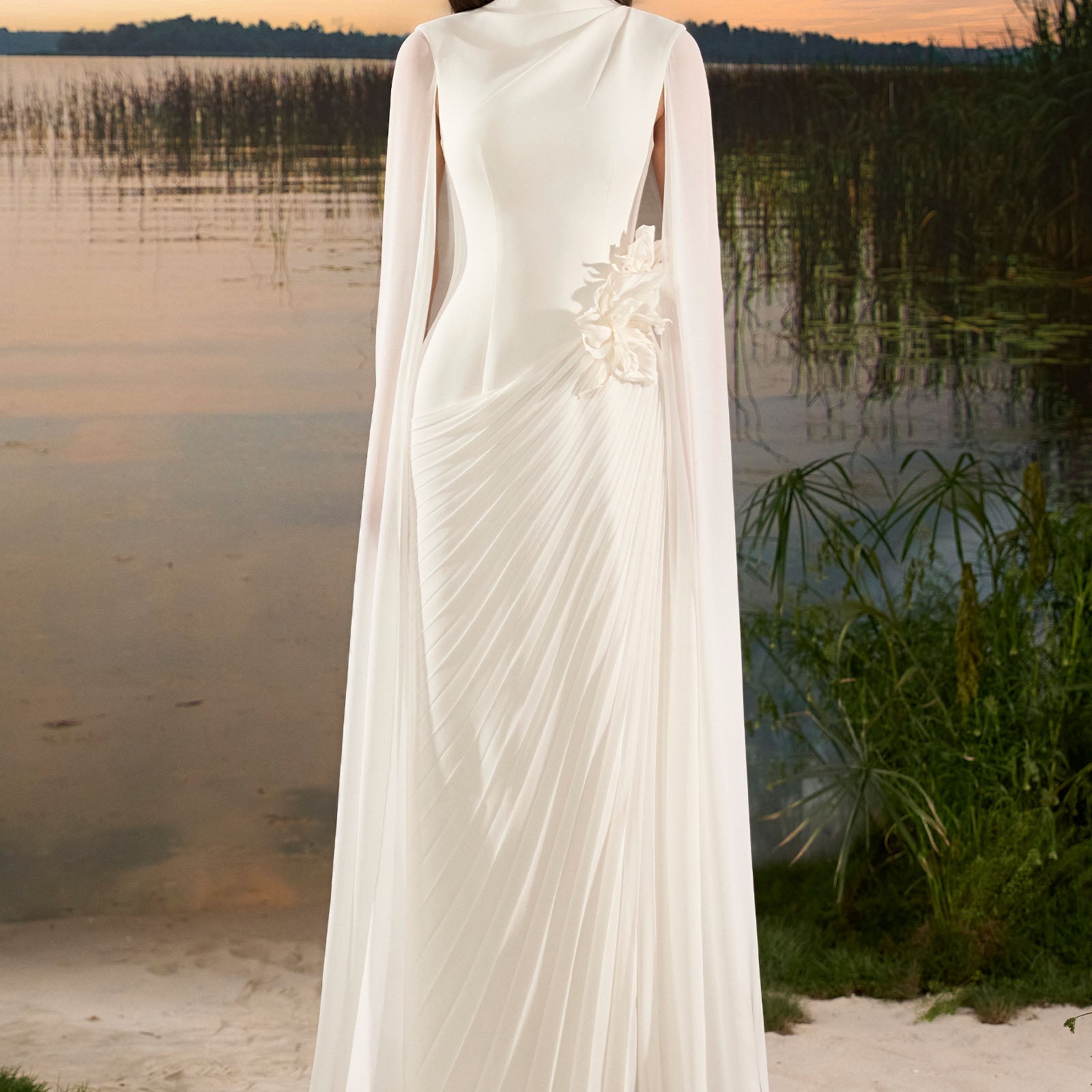 Elune Cape Sleeve Maxi Dress - MEAN BLVD