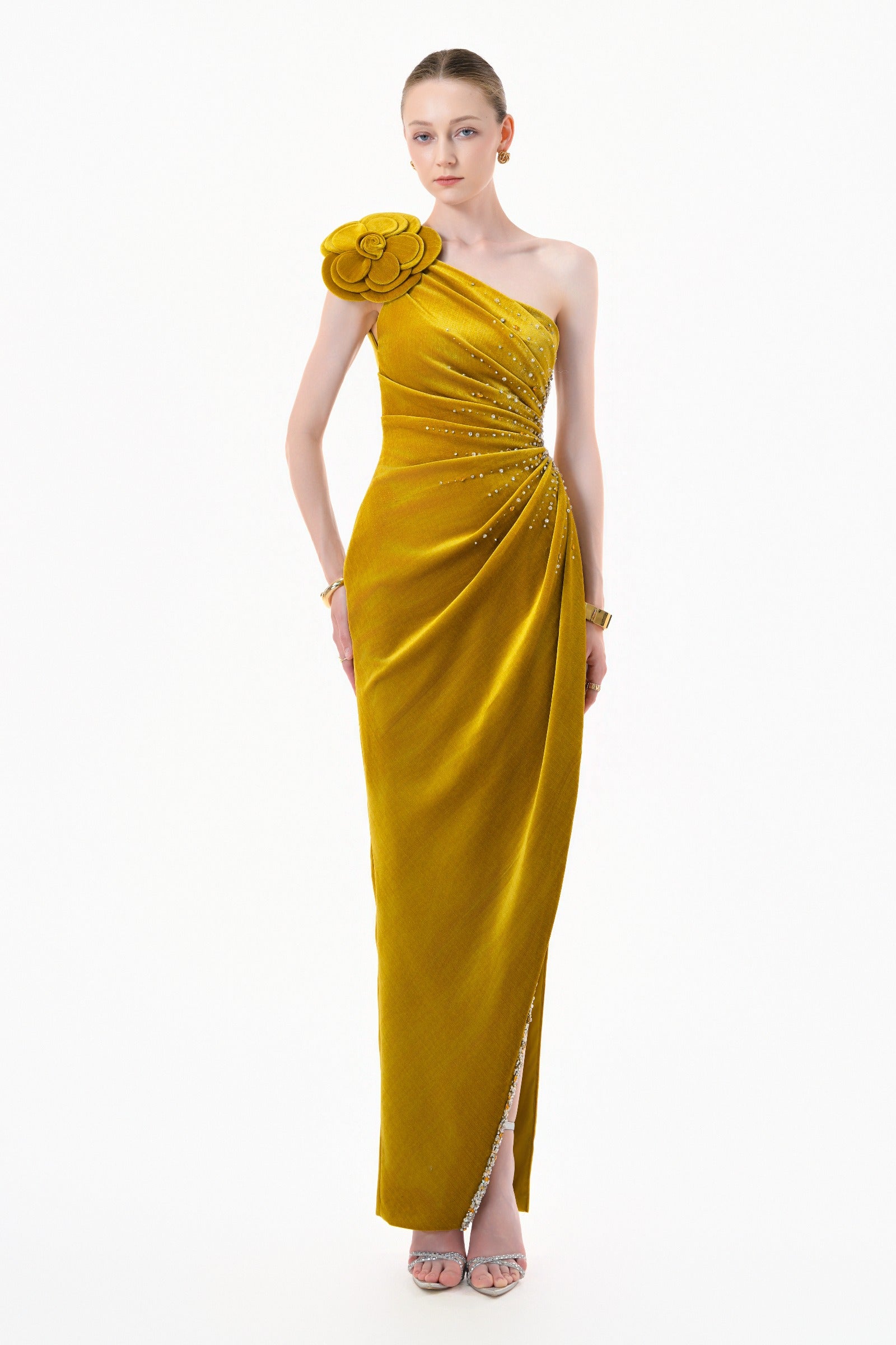 Elyn One Shoulder Maxi Dress - MEAN BLVD