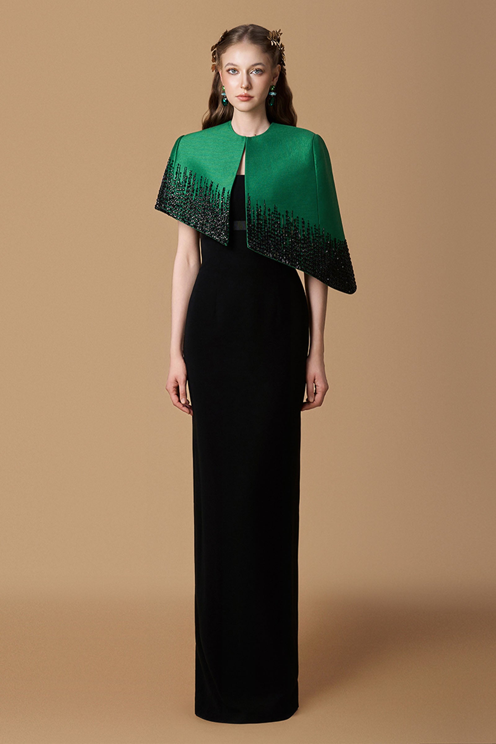 Elyra Cape Sleeve Maxi Dress - MEAN BLVD