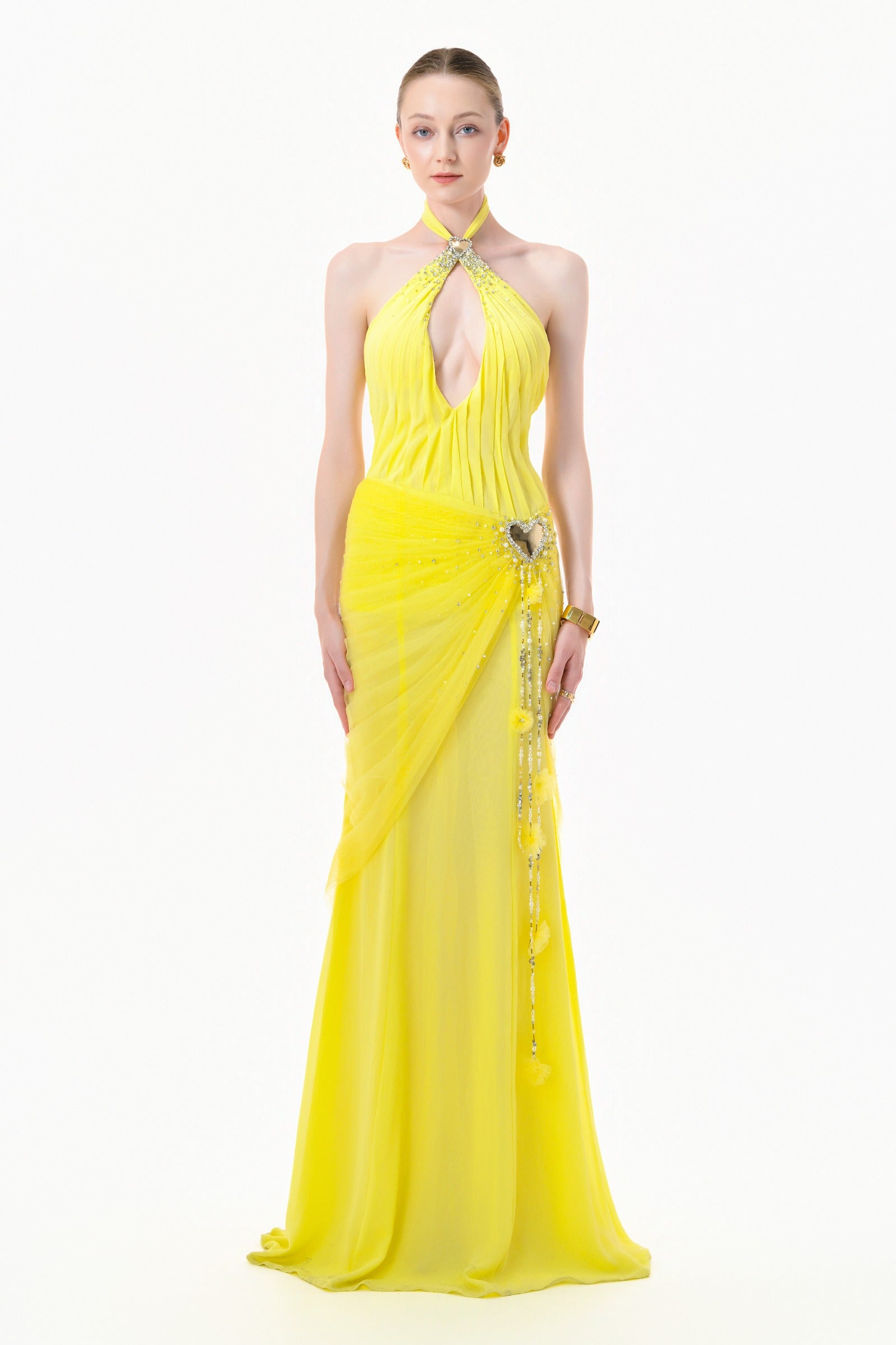 Elys Halter Maxi Dress - MEAN BLVD