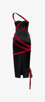 "Self-Love" Embroidered Silk Midi Dress 2