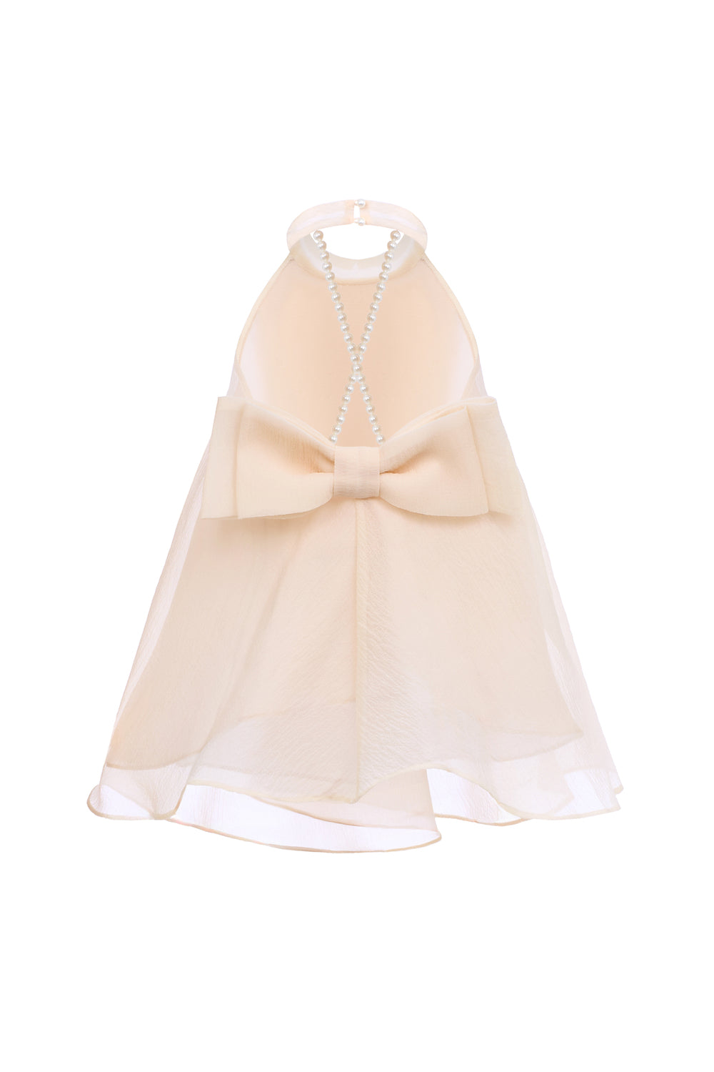 Emily Trapezoid Halter Neck Crinkle Organza Top