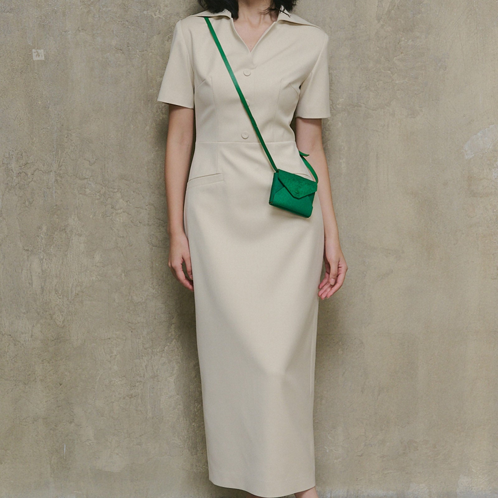 Eminence Button Midi Dress - MEAN BLVD