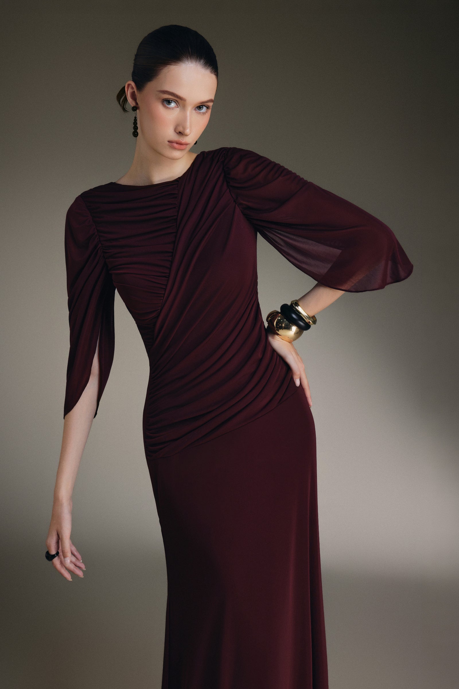 Rosalie Ruched Maxi Dress