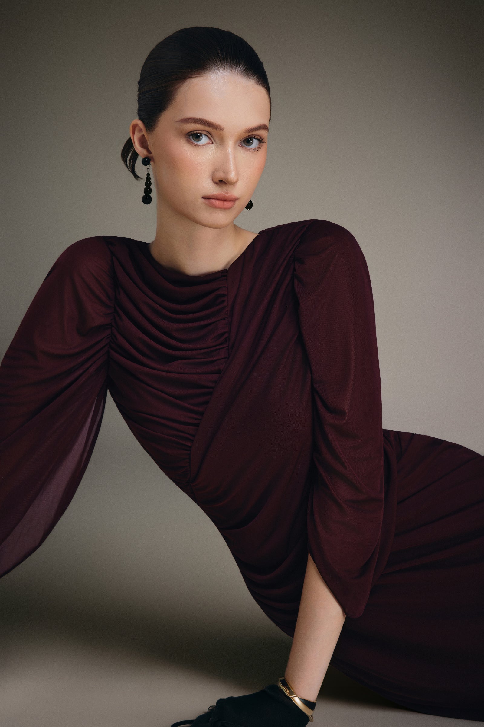 Rosalie Ruched Maxi Dress