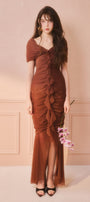 Estelle Ruched Maxi Dress - MEAN BLVD