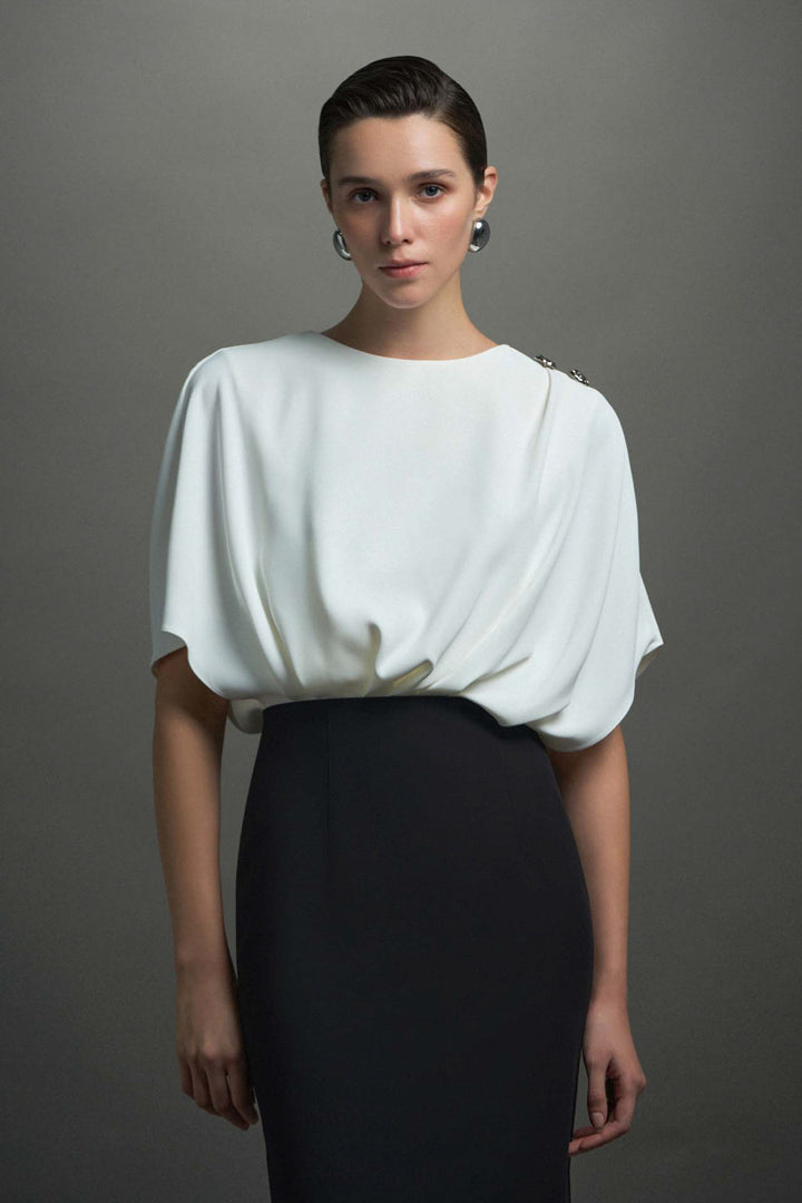 Esther Batwing Sleeve Button Maxi Dress - MEAN BLVD