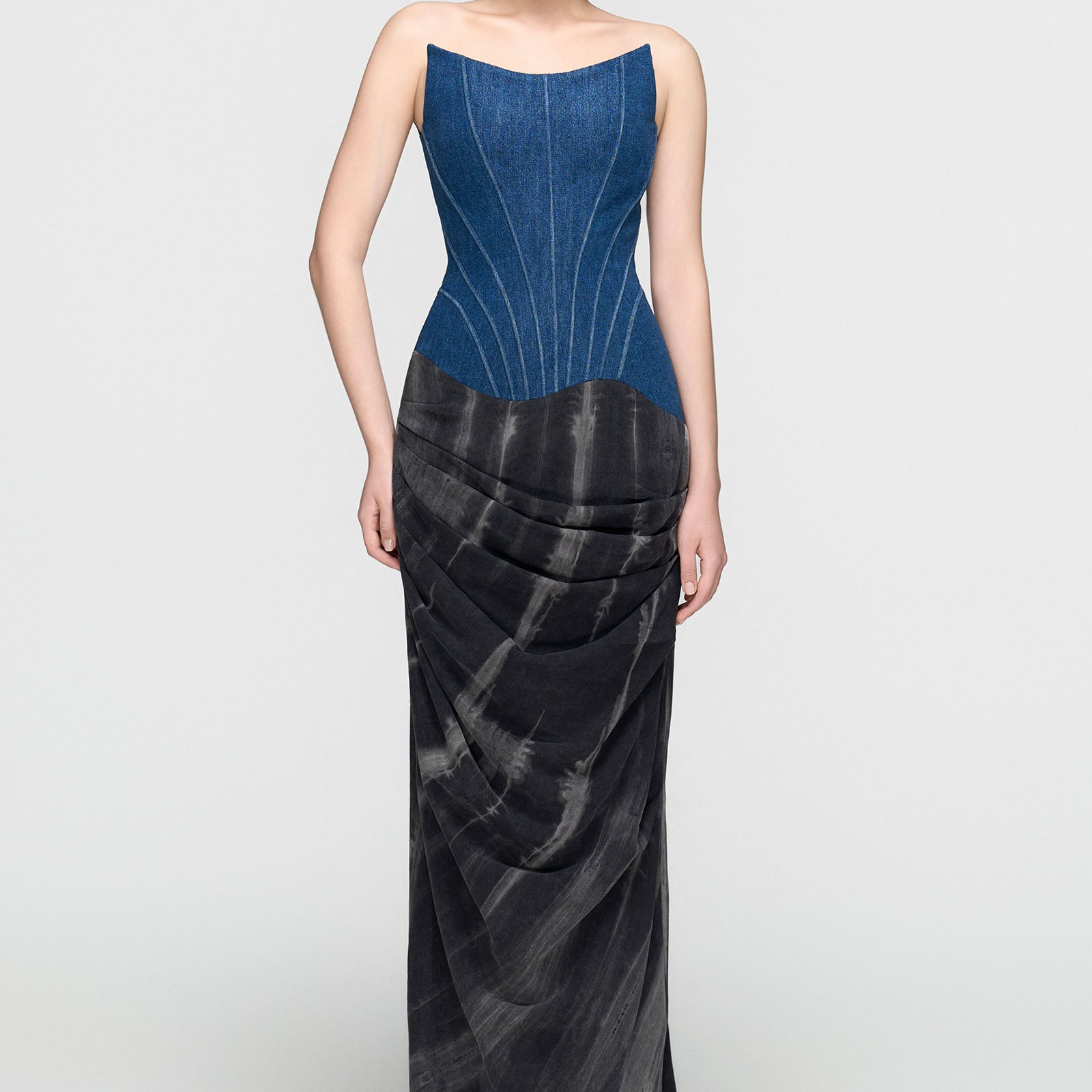 Eunoia Curved Neck Maxi Dress - MEAN BLVD