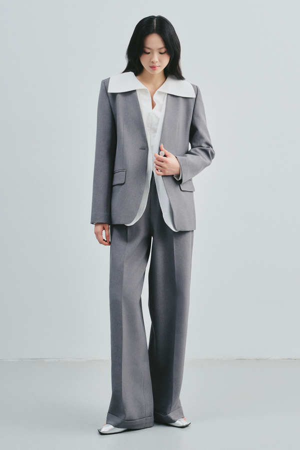 Euphemia V-Neck Twill Blazer - MEAN BLVD