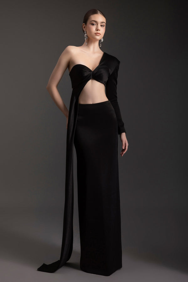 Evie One Shoulder Satin Set - MEAN BLVD