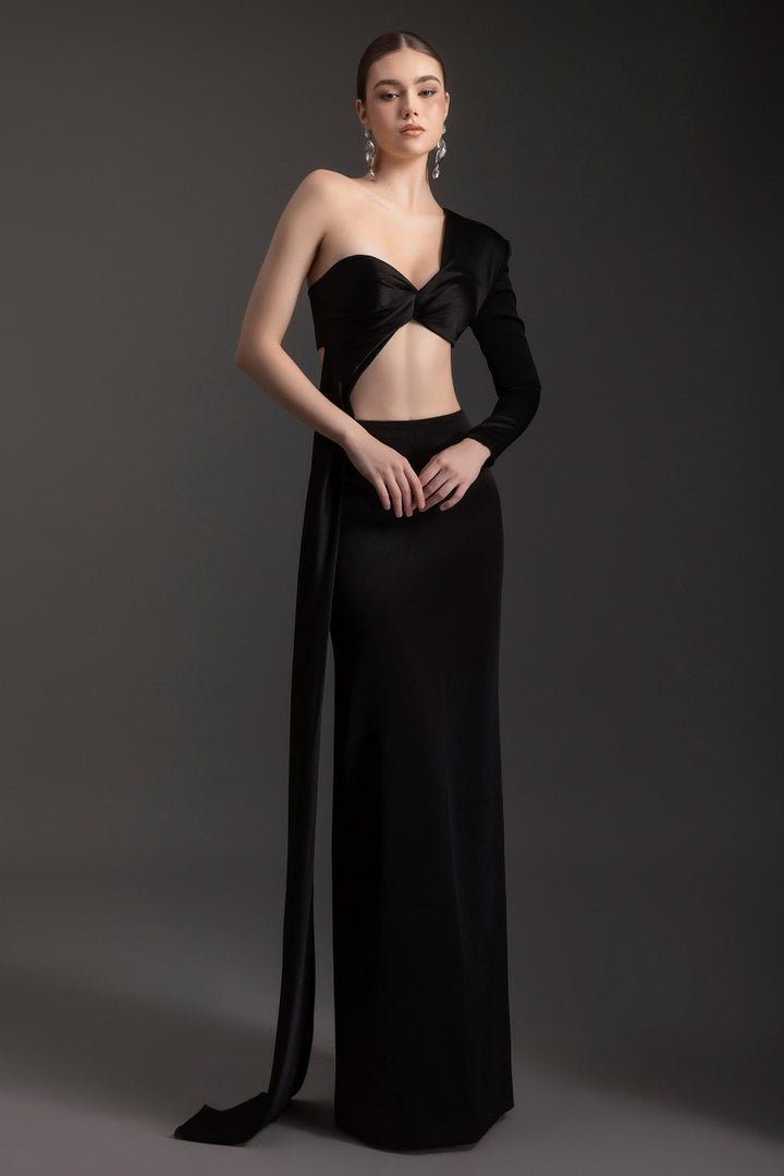 Evie One Shoulder Satin Set - MEAN BLVD