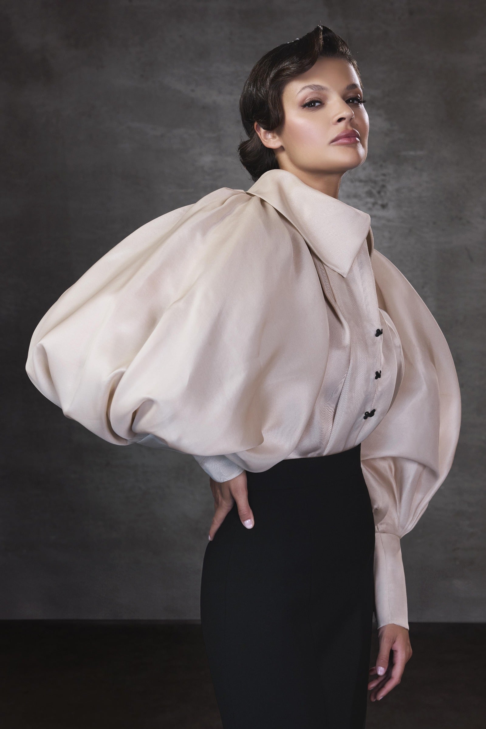 Oriane Leg Of Mutton Sleeve Set