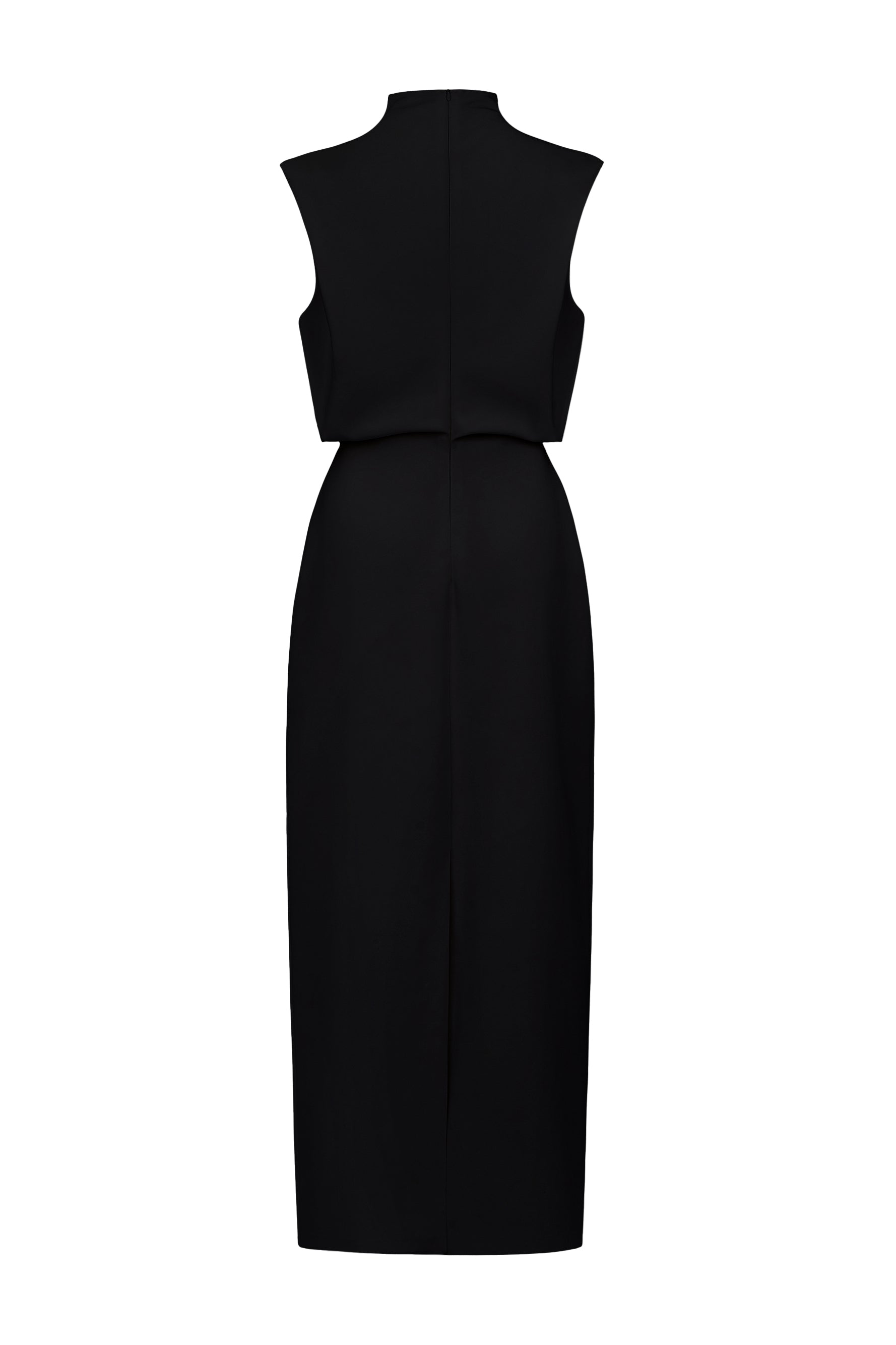 Ethel High Neck Draped Midi Dress