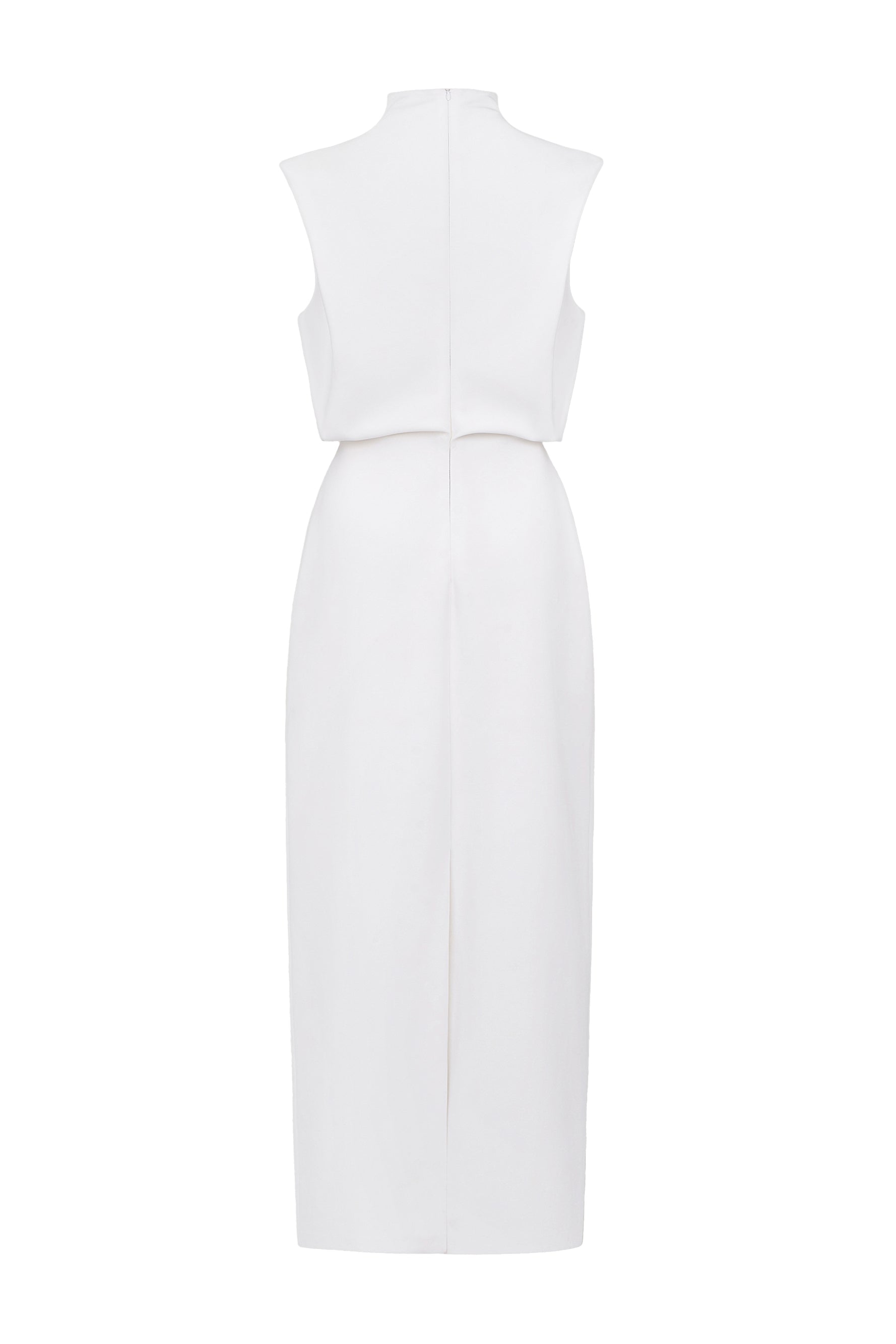 Ethel High Neck Draped Midi Dress
