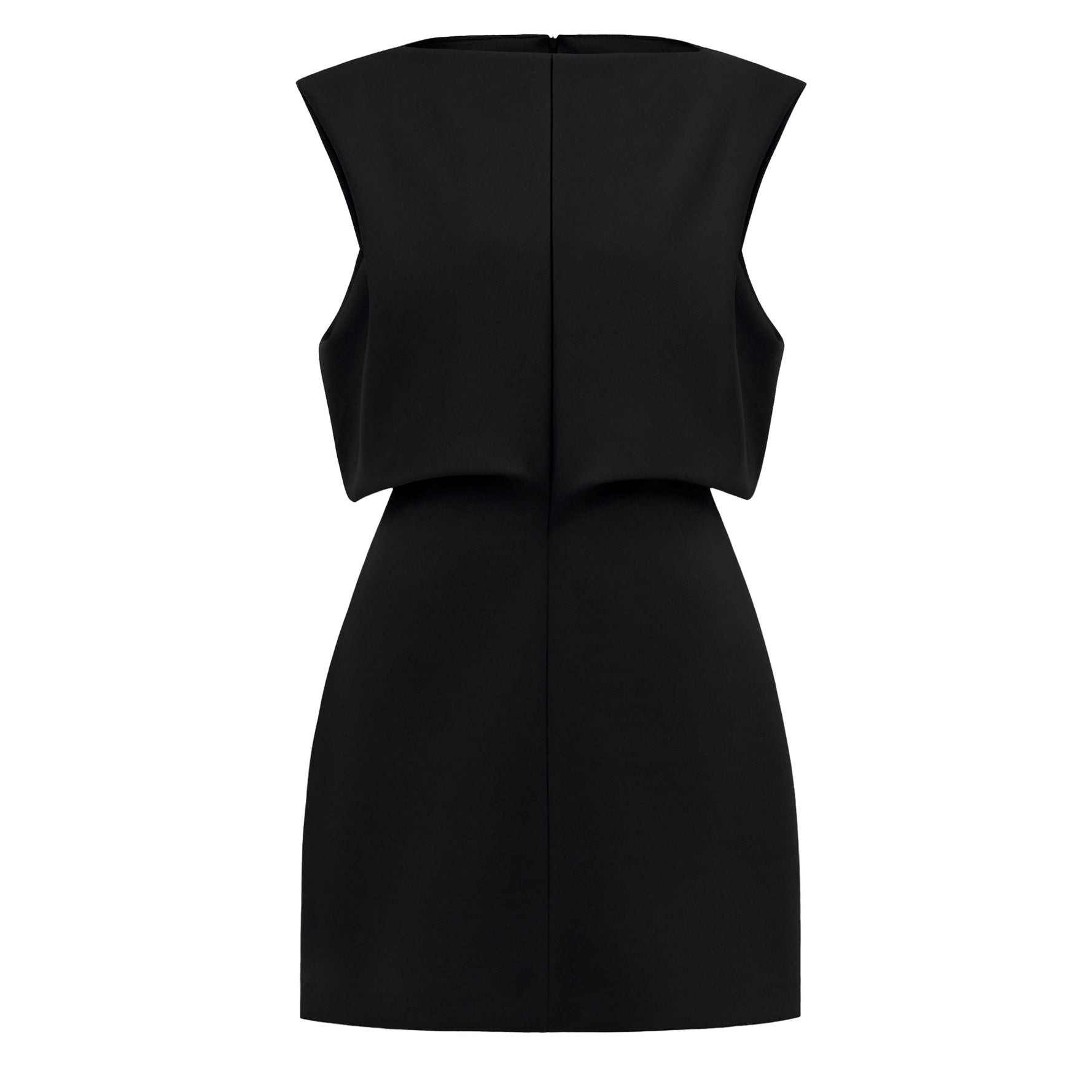 Ethra Boat Neck Draped Mini Dress