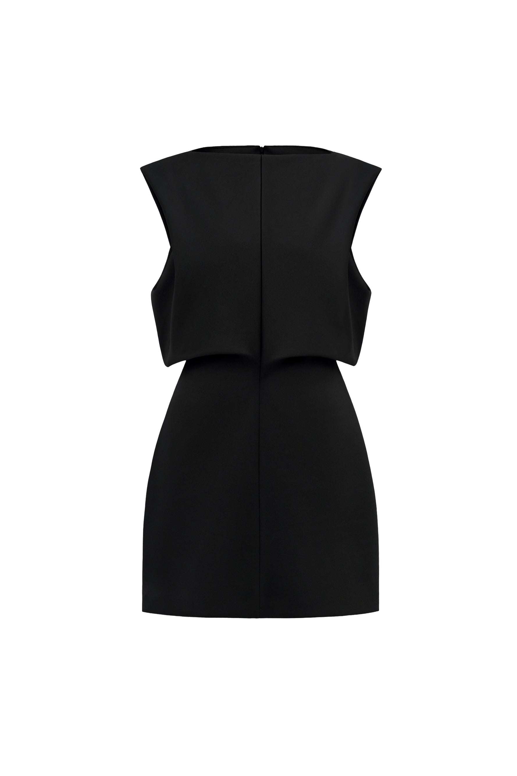 Ethra Boat Neck Draped Mini Dress