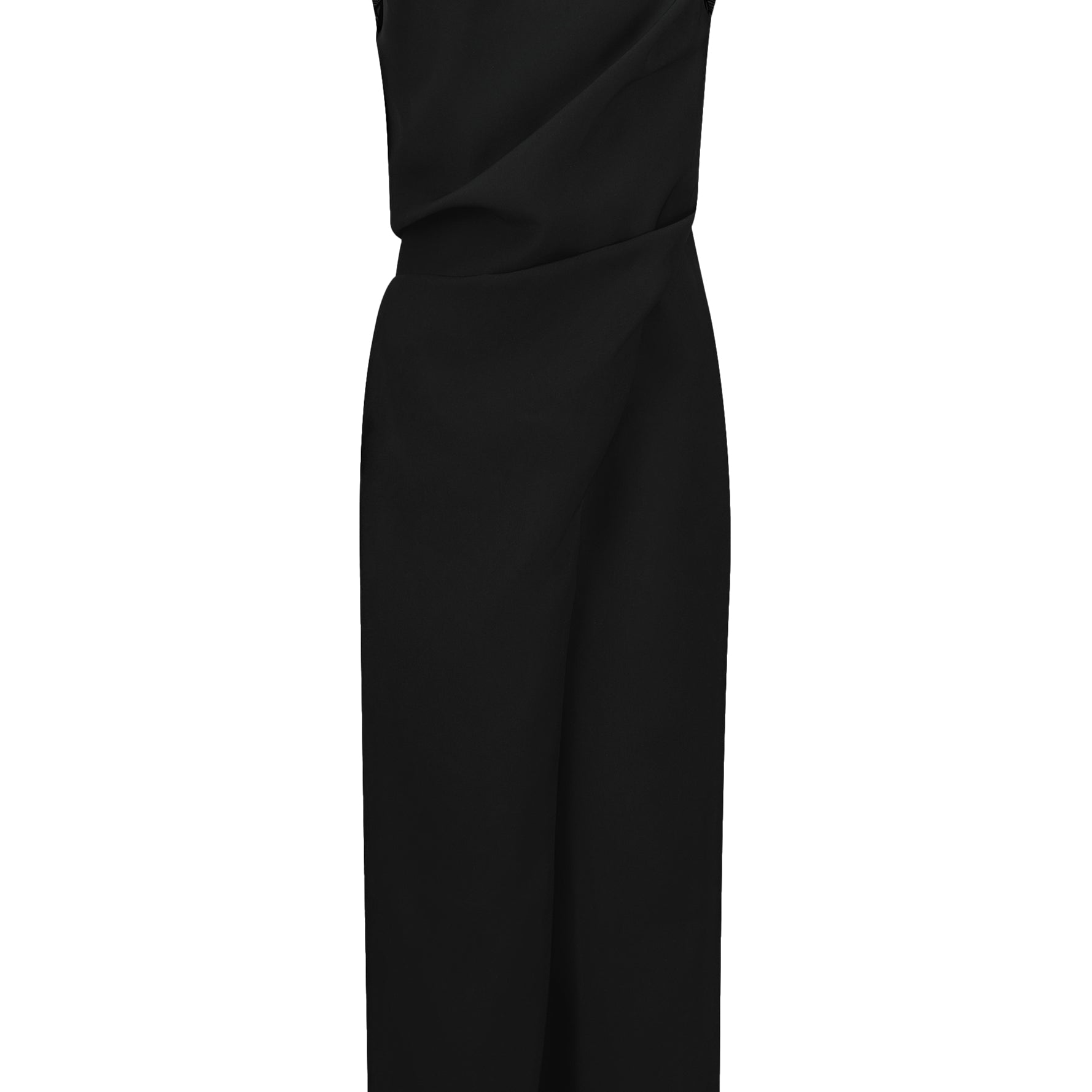 Rhea Asymmetric Neck Draped Maxi Dress