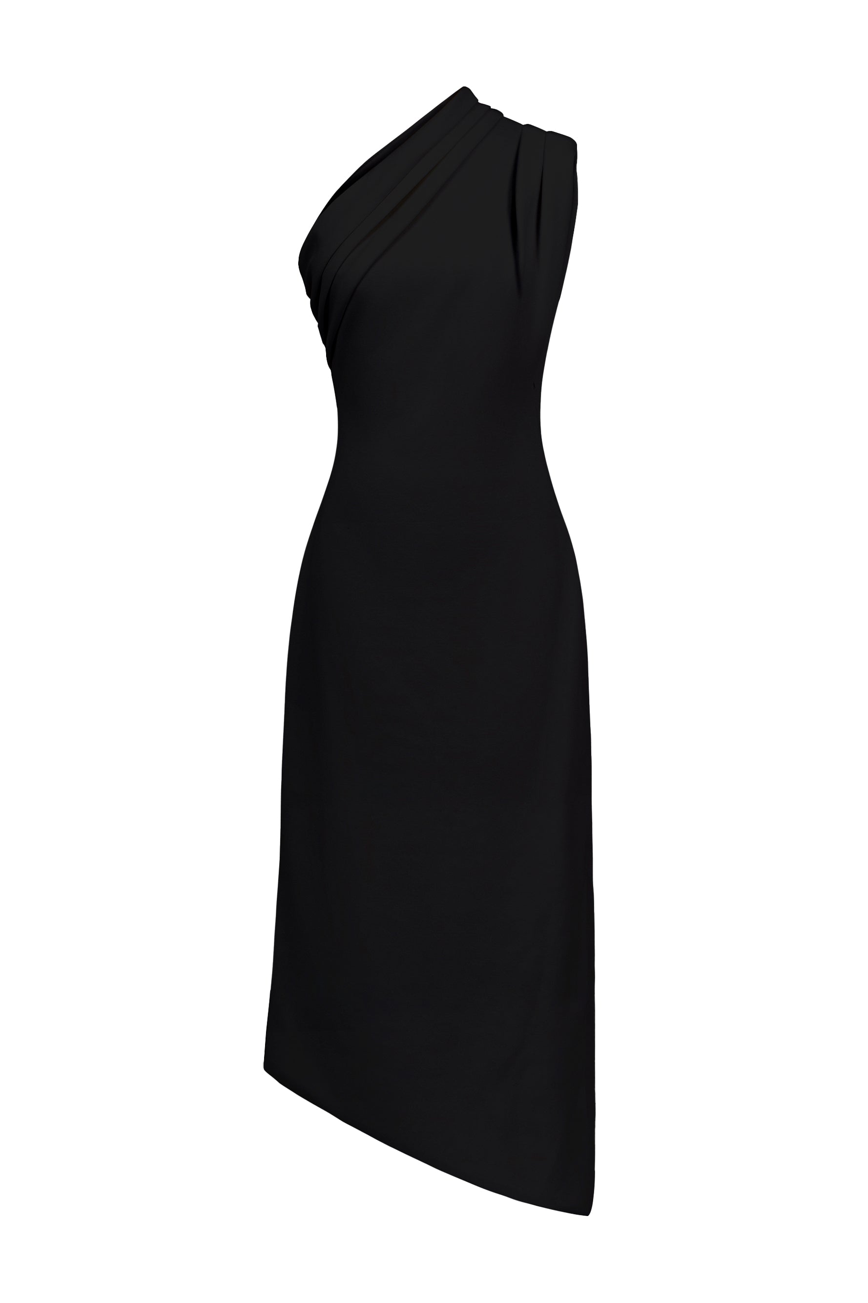 Lea One Shoulder Draped Maxi Dress