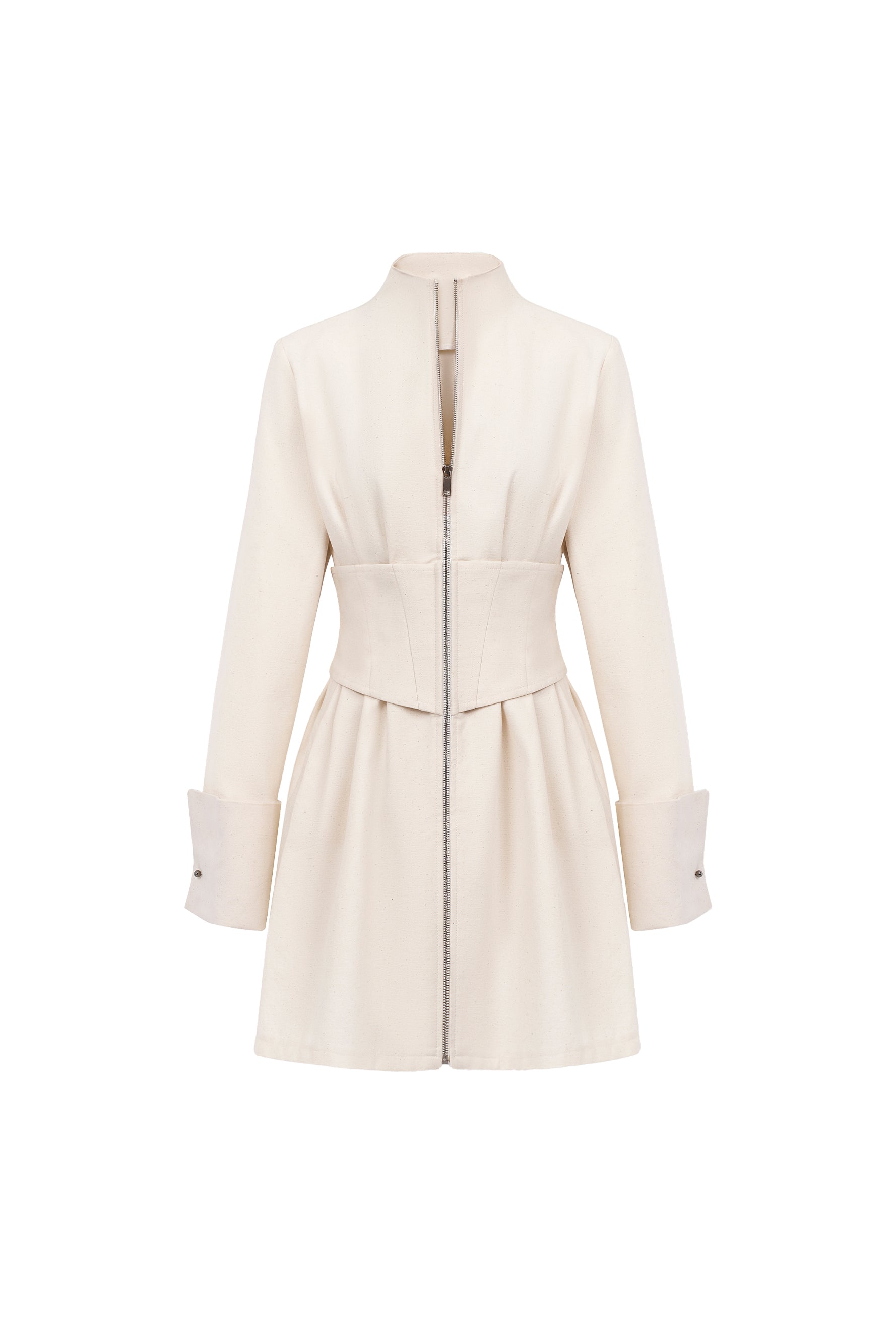 Alune Cuff Sleeve Polycotton Mini Dress