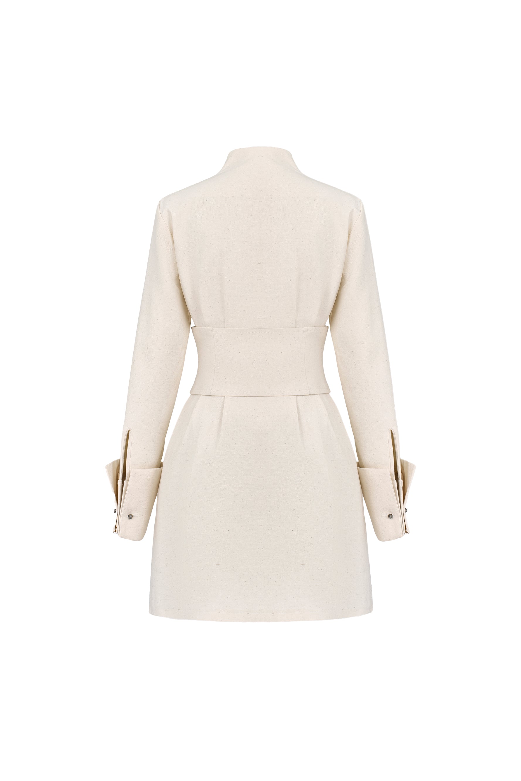 Alune Cuff Sleeve Polycotton Mini Dress