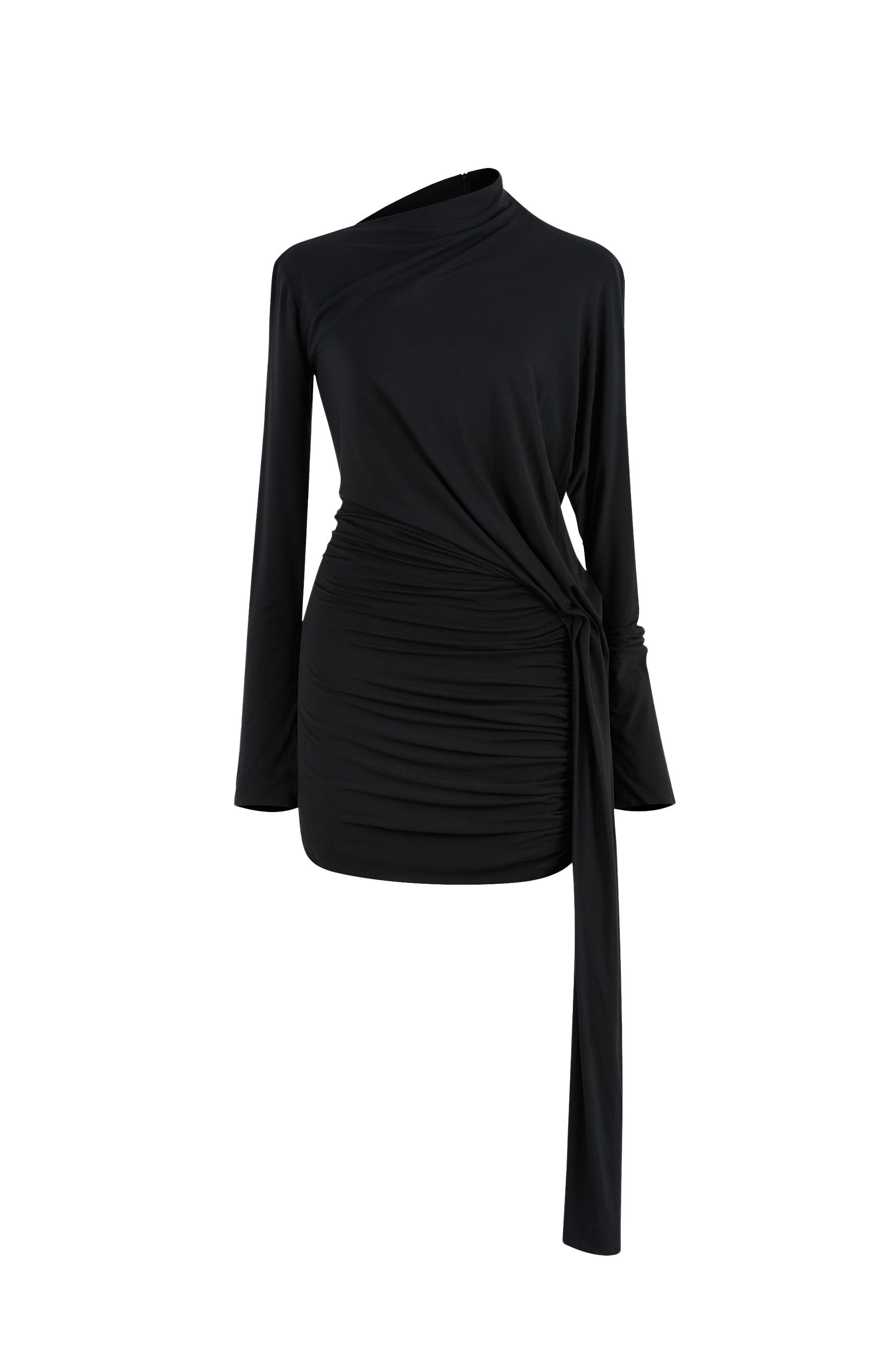 Arche Bodycon Gathering Mini Dress