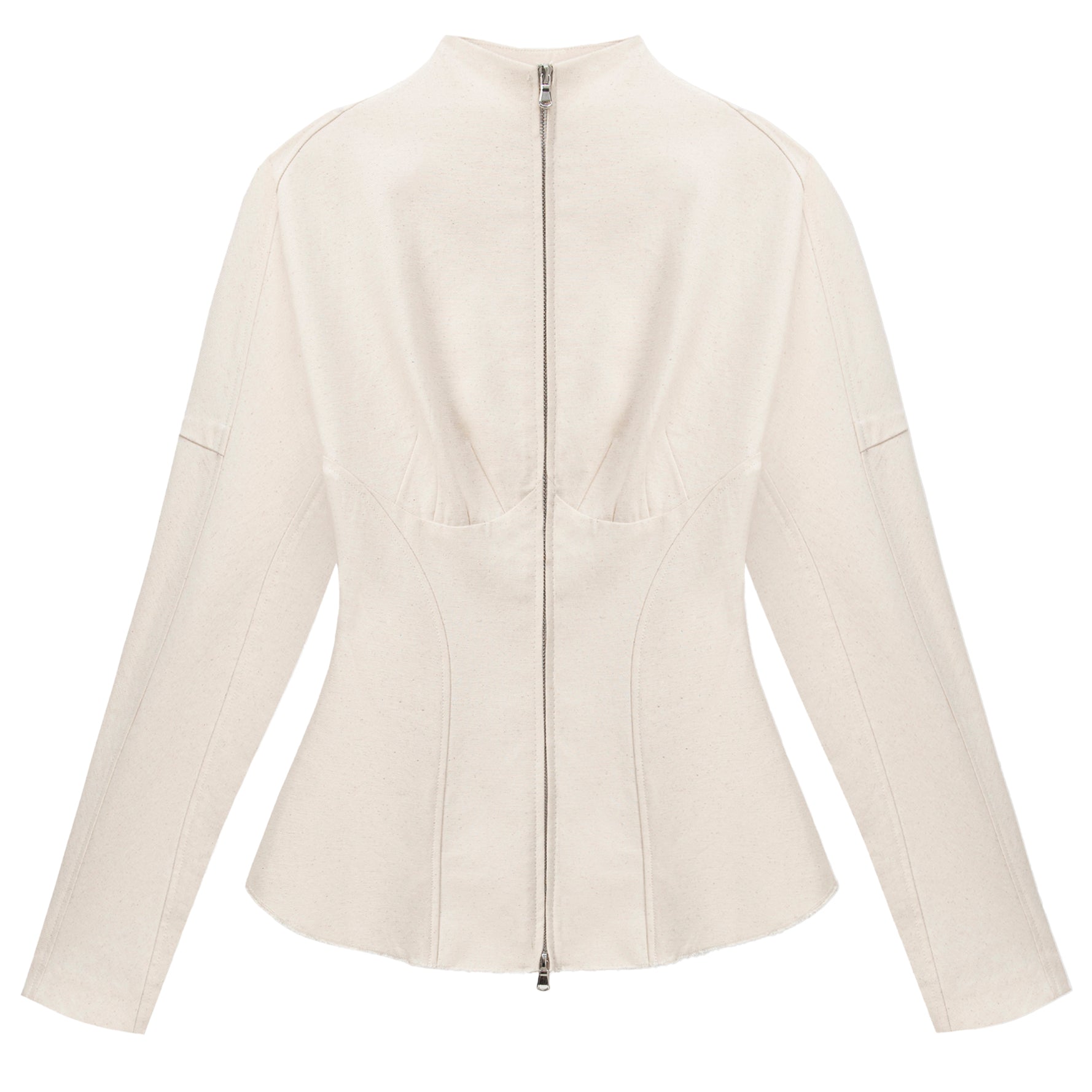 Lune High Neck Pin Tuck Top