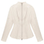 Lune High Neck Pin Tuck Top