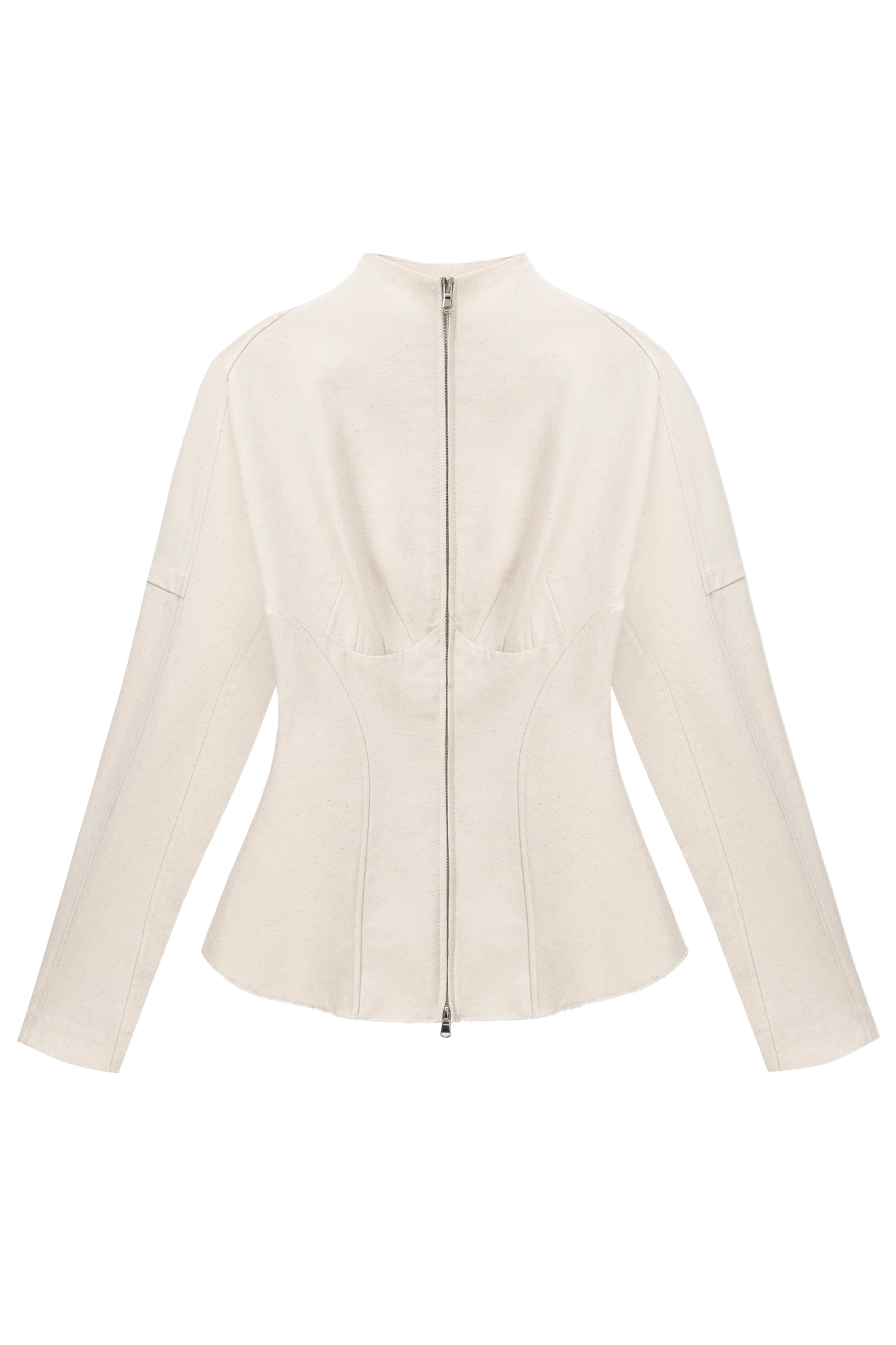 Lune High Neck Pin Tuck Top