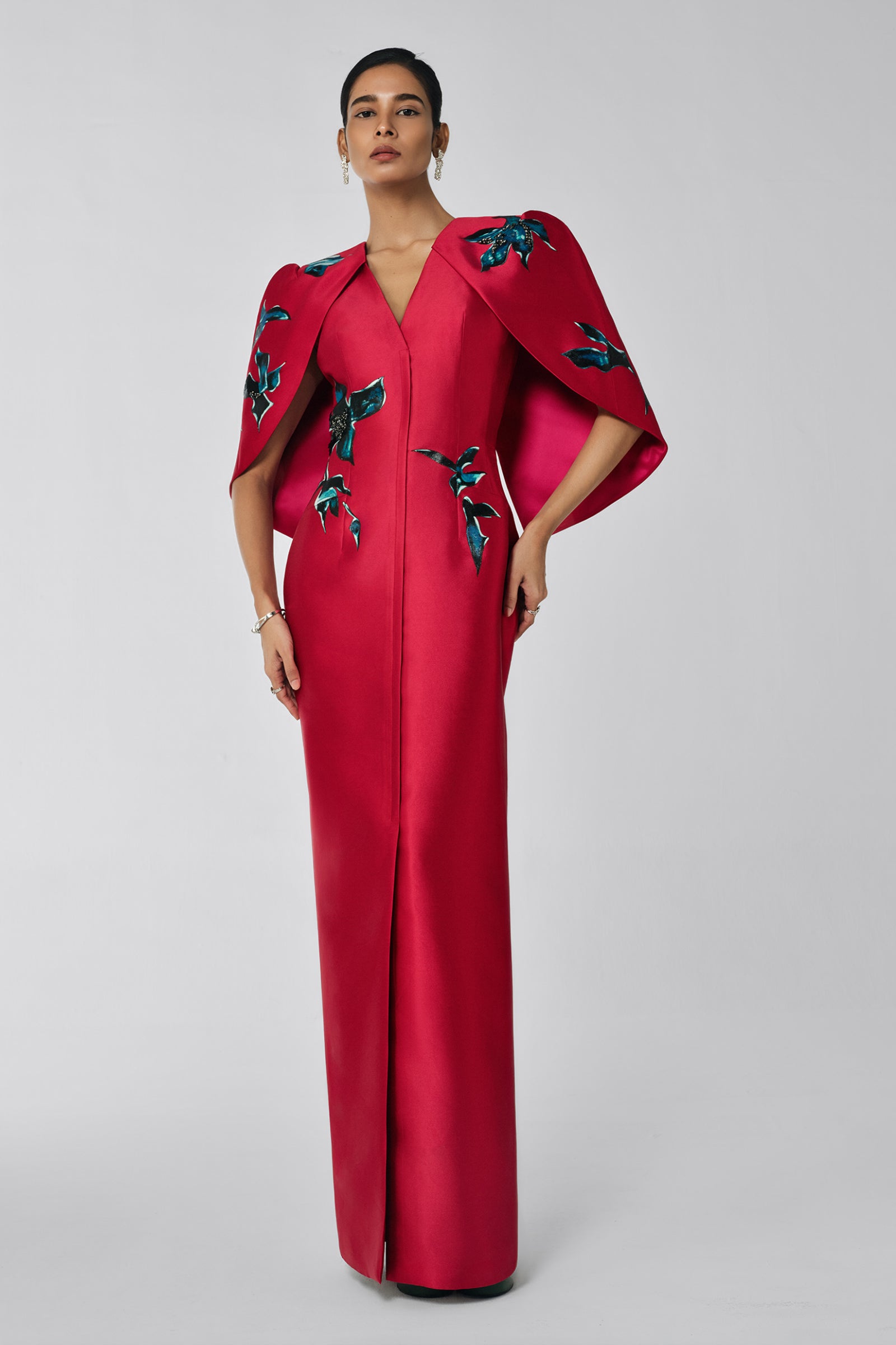 Nerine Cape Sleeve Maxi Dress