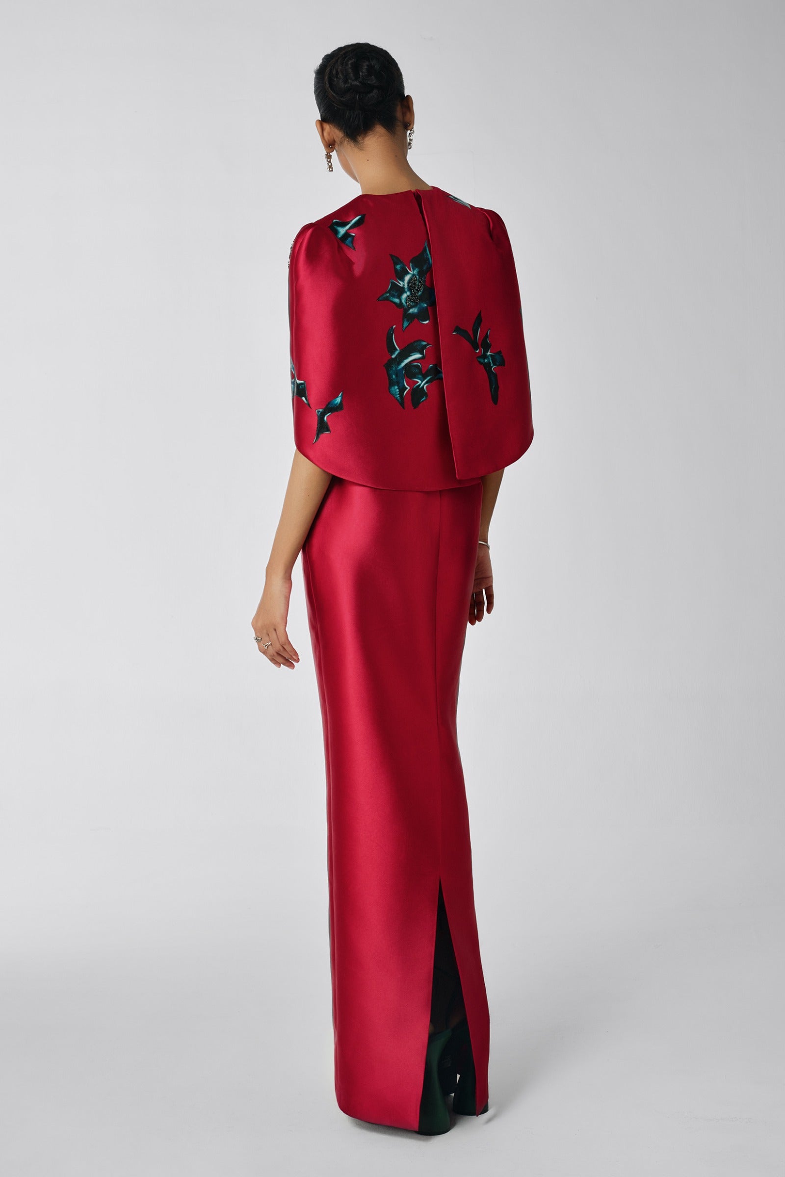 Nerine Cape Sleeve Maxi Dress