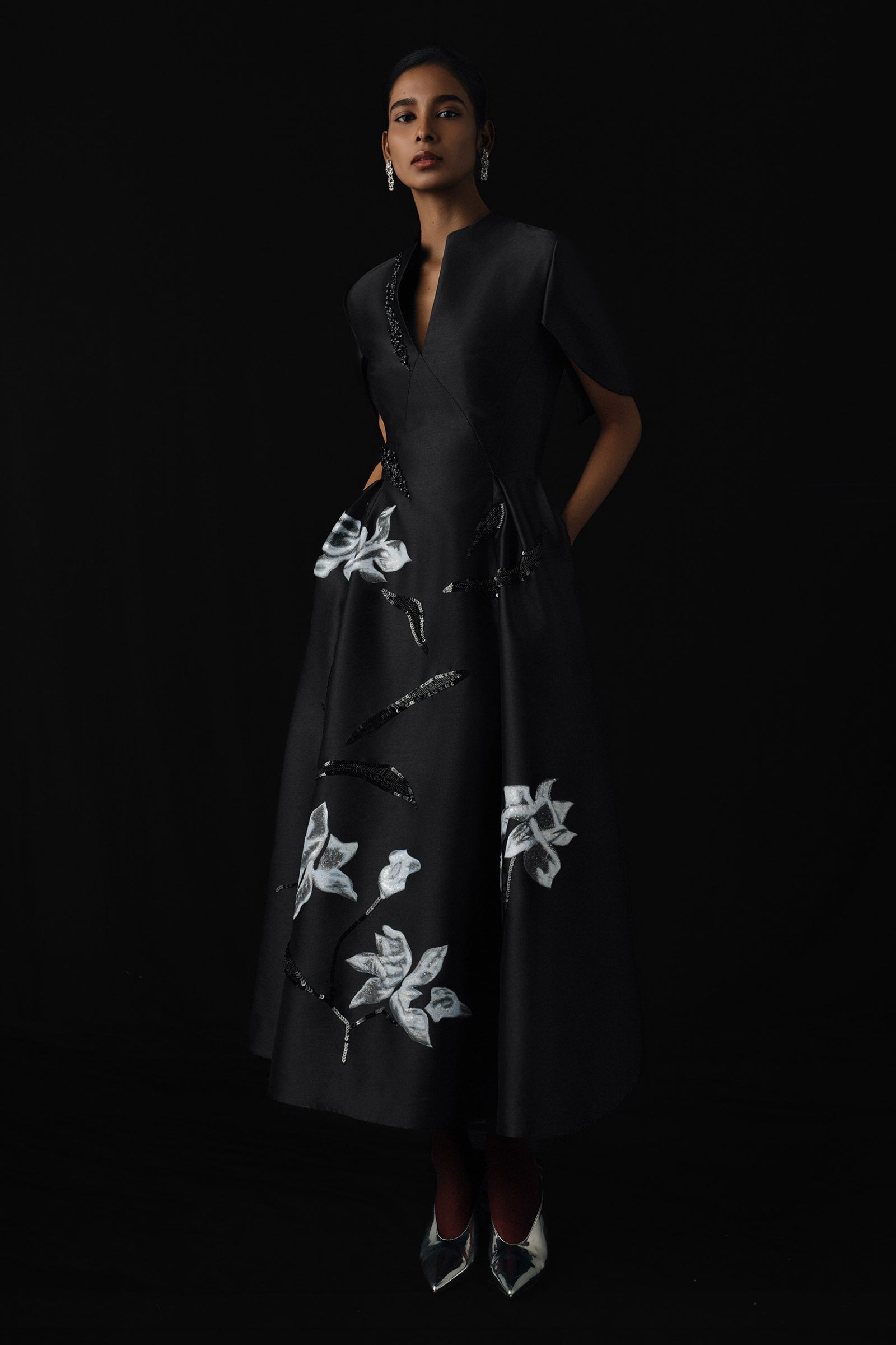 Monolith Sequin Midi Dress